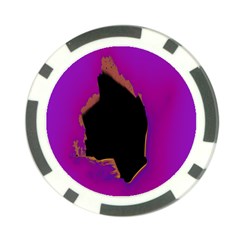 Buffalo Fractal Black Purple Space Poker Chip Card Guard (10 Pack) by Mariart