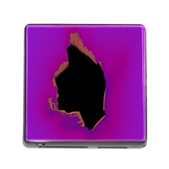 Buffalo Fractal Black Purple Space Memory Card Reader (square) by Mariart