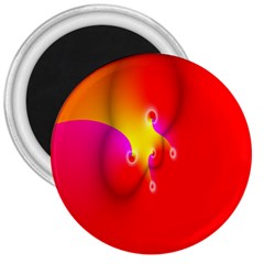 Complex Orange Red Pink Hole Yellow 3  Magnets