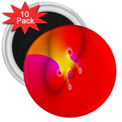 Complex Orange Red Pink Hole Yellow 3  Magnets (10 Pack)  by Mariart