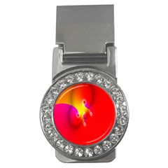 Complex Orange Red Pink Hole Yellow Money Clips (cz)  by Mariart