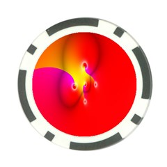 Complex Orange Red Pink Hole Yellow Poker Chip Card Guard by Mariart