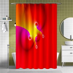 Complex Orange Red Pink Hole Yellow Shower Curtain 48  X 72  (small)  by Mariart