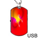 Complex Orange Red Pink Hole Yellow Dog Tag USB Flash (Two Sides) Back