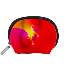 Complex Orange Red Pink Hole Yellow Accessory Pouches (small)  by Mariart