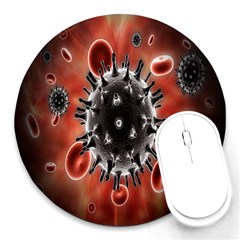 Cancel Cells Broken Bacteria Virus Bold Round Mousepads by Mariart