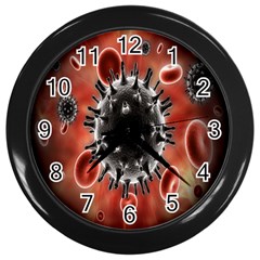 Cancel Cells Broken Bacteria Virus Bold Wall Clocks (black) by Mariart