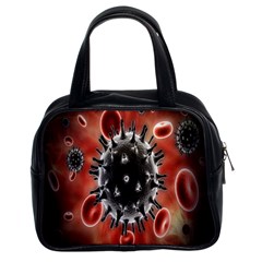 Cancel Cells Broken Bacteria Virus Bold Classic Handbags (2 Sides) by Mariart