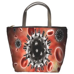 Cancel Cells Broken Bacteria Virus Bold Bucket Bags by Mariart