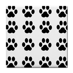 Claw Black Foot Chat Paw Animals Tile Coasters