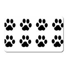 Claw Black Foot Chat Paw Animals Magnet (rectangular)