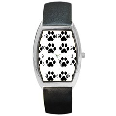 Claw Black Foot Chat Paw Animals Barrel Style Metal Watch