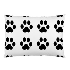 Claw Black Foot Chat Paw Animals Pillow Case by Mariart