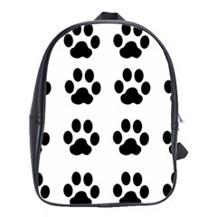 Claw Black Foot Chat Paw Animals School Bags(large)  by Mariart