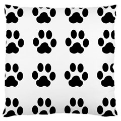 Claw Black Foot Chat Paw Animals Large Cushion Case (one Side) by Mariart