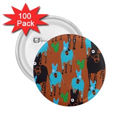 Zebra Horse Animals 2 25  Buttons (100 Pack)  by Mariart