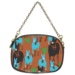 Zebra Horse Animals Chain Purses (one Side)  by Mariart