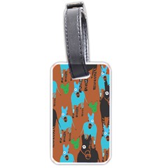 Zebra Horse Animals Luggage Tags (one Side)  by Mariart