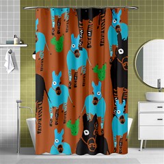 Zebra Horse Animals Shower Curtain 48  X 72  (small)  by Mariart