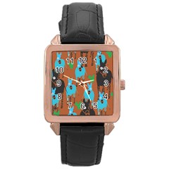 Zebra Horse Animals Rose Gold Leather Watch  by Mariart