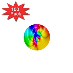 Complex Orange Red Pink Hole Yellow Green Blue 1  Mini Buttons (100 Pack) 