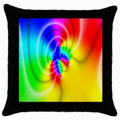 Complex Orange Red Pink Hole Yellow Green Blue Throw Pillow Case (black) by Mariart