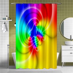 Complex Orange Red Pink Hole Yellow Green Blue Shower Curtain 48  X 72  (small)  by Mariart