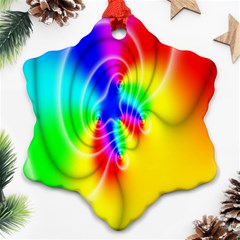 Complex Orange Red Pink Hole Yellow Green Blue Ornament (snowflake) by Mariart