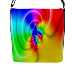 Complex Orange Red Pink Hole Yellow Green Blue Flap Messenger Bag (l)  by Mariart