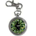 Burning Ship Fractal Silver Green Hole Black Key Chain Watches Front