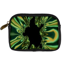 Burning Ship Fractal Silver Green Hole Black Digital Camera Cases by Mariart