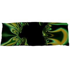 Burning Ship Fractal Silver Green Hole Black Body Pillow Case Dakimakura (two Sides) by Mariart