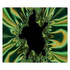 Burning Ship Fractal Silver Green Hole Black Double Sided Flano Blanket (small)  by Mariart