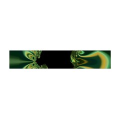 Burning Ship Fractal Silver Green Hole Black Flano Scarf (mini)