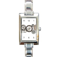 Hour Time Iron Rectangle Italian Charm Watch