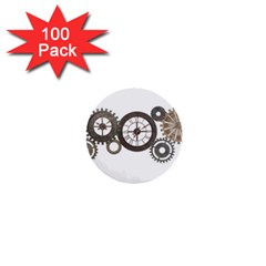 Hour Time Iron 1  Mini Buttons (100 Pack)  by Mariart