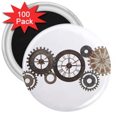 Hour Time Iron 3  Magnets (100 Pack) by Mariart