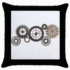 Hour Time Iron Throw Pillow Case (black) by Mariart