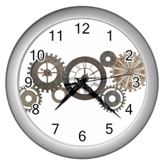 Hour Time Iron Wall Clocks (silver)  by Mariart