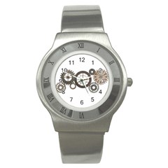 Hour Time Iron Stainless Steel Watch by Mariart