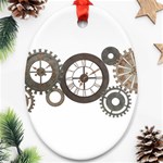 Hour Time Iron Oval Ornament (Two Sides) Front