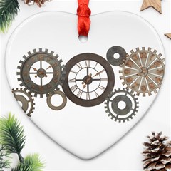 Hour Time Iron Heart Ornament (two Sides)