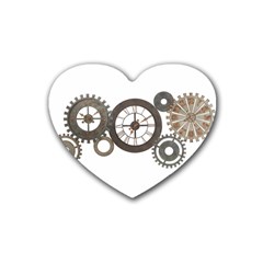 Hour Time Iron Heart Coaster (4 Pack)  by Mariart