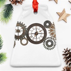 Hour Time Iron Bell Ornament (two Sides) by Mariart