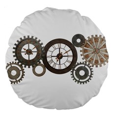 Hour Time Iron Large 18  Premium Round Cushions by Mariart