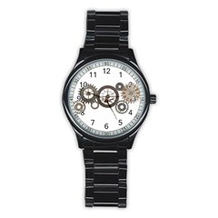 Hour Time Iron Stainless Steel Round Watch by Mariart