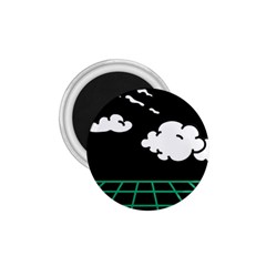 Illustration Cloud Line White Green Black Spot Polka 1 75  Magnets by Mariart