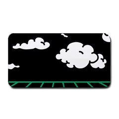 Illustration Cloud Line White Green Black Spot Polka Medium Bar Mats by Mariart