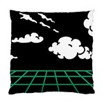 Illustration Cloud Line White Green Black Spot Polka Standard Cushion Case (One Side) Front