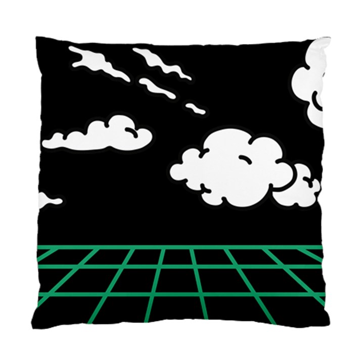 Illustration Cloud Line White Green Black Spot Polka Standard Cushion Case (One Side)